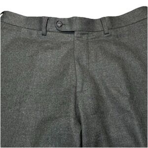 Suitsupply Soho Int 48 (31x29.5) VBC Melange Flannel Flat Front Slim Green Gray